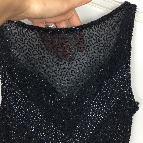 SCALA sexy beaded silk gown